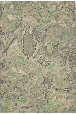 Тарханов Михаил Михайлович. Три композиции эбру в зелено-коричнево-бежевых тонах (одна двухсторонняя)